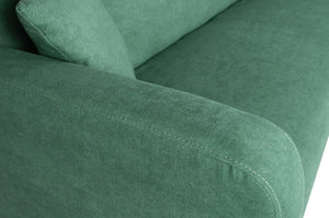 Divano letto clic clac in tessuto vellutato, divano 3 posti mod. Henry - Colore: Verde abete - DL-HE38FBC