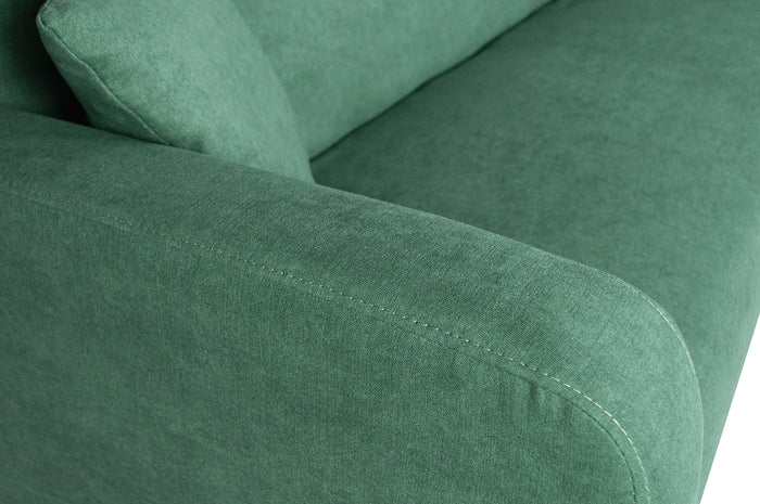 Divano letto clic clac in tessuto vellutato, divano 3 posti mod. Henry - Colore: Verde abete - DL-HE38FBC