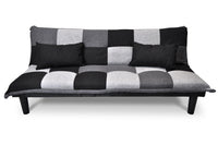 Divano letto clic clac mod. Russell in tessuto grigio scuro-chiaro-nero DL-RU1001FB