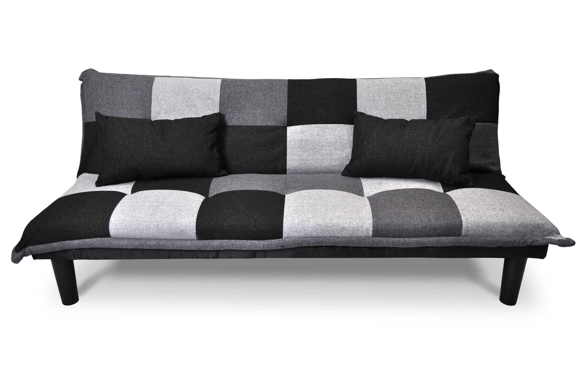 Divano letto clic clac mod. Russell in tessuto grigio scuro-chiaro-nero DL-RU1001FB