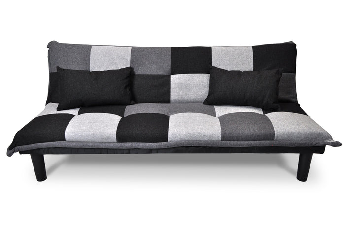 Divano letto clic clac mod. Russell in tessuto grigio scuro-chiaro-nero DL-RU1001FB