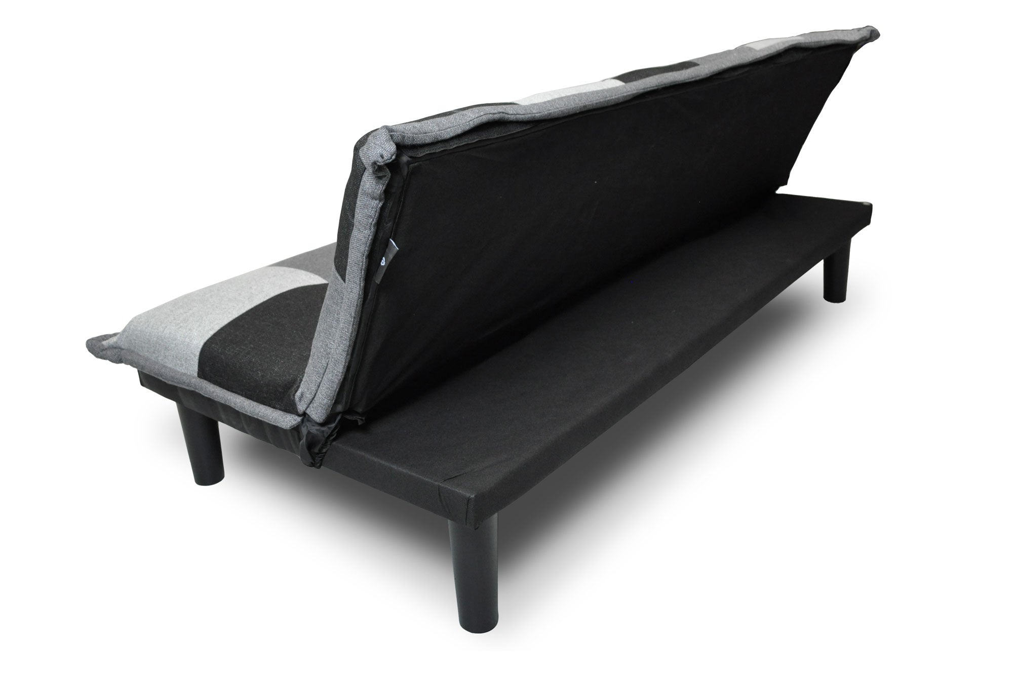 Divano letto clic clac mod. Russell in tessuto grigio scuro-chiaro-nero DL-RU1001FB