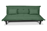 Divano letto clic clac, divanetto Russell in tessuto vellutato verde abete DL-RU38FB