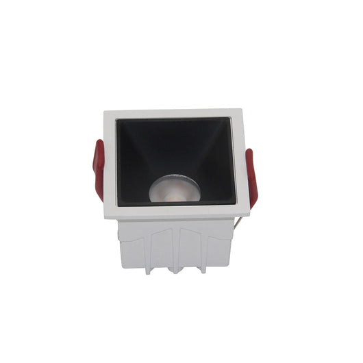 Faretto Incasso Moderno Alfa Led Alluminio Bianco Diffusore Nero Dimm.