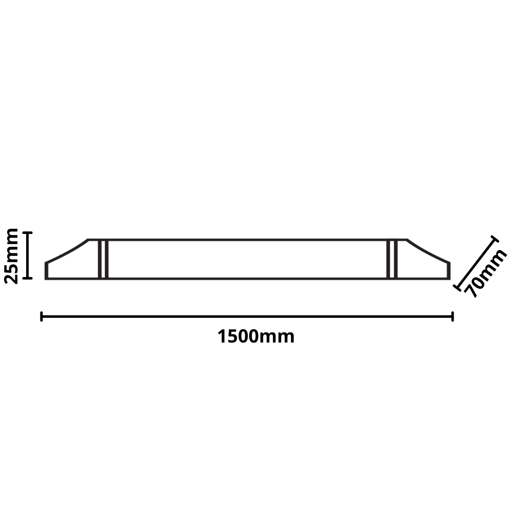 Plafoniera led 50 watt slim lineare batten 150 centimetri risparmio energetico temperatura 6000k