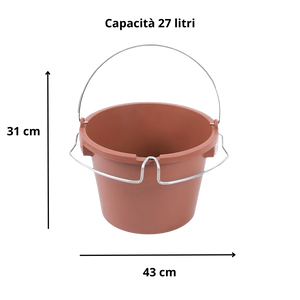 Secchio supporto porta attrezzi manico in acciaio 27 lt. utensili raimondi