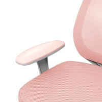 Sedia da Ufficio Ergonomica ad Altezza Regolabile con 5 Rotelle, 55x48x82.5-94.5 cm, Rosa