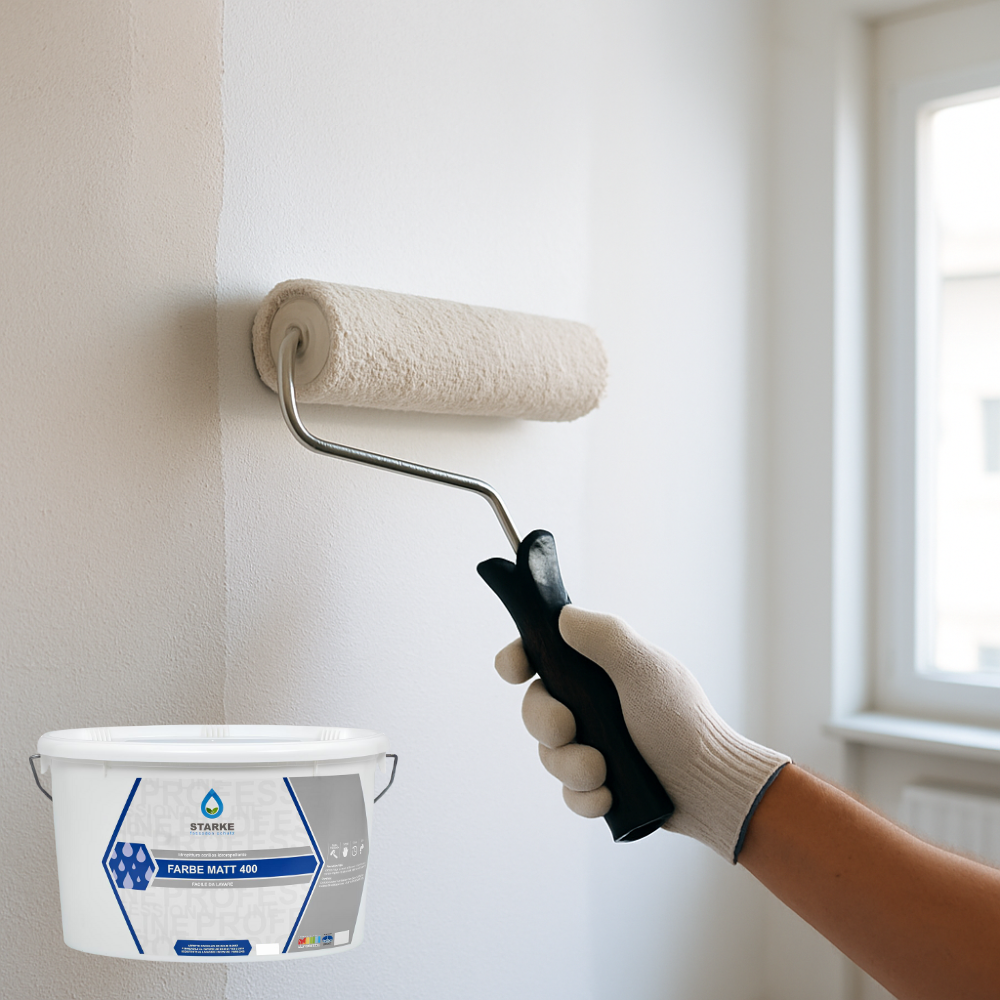 Farbe matt 400 pittura acrilica idrorepellente coprente traspirante interni *** formato 5 lt, confezione 1