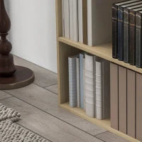 Libreria scaffale portaoggetti con 2 scomparti e scaffale regolabile, 60 x 24 x 63 cm, effetto legno naturale