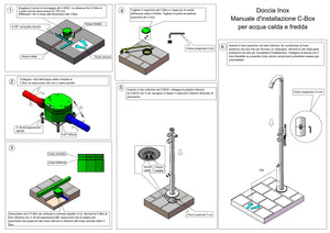 Sined Doccia c Box Sistema Fissaggio Rapido Docce Inox Cbox Per Una Sicura e Facile Installazione Delle Docce Inox Esterne Con Attacco Acqua Caldafredda