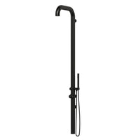 SINED Doccia a Parete Nera in Acciaio Inox 316L Design Minimalista Anticorrosione e Resistente allUsura Montaggio Ideale per Spazi Ristretti Modello DOCCIA CHIA PARETE NERA