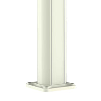 SINED Doccia Solare Bianca In Alluminio Dafne con Soffione Rotondo da 20 cm e Rubinetto Lavapiedi Struttura Curva e Serbatoio da 35 Litri Altezza 226 cm Ideale per Esterni