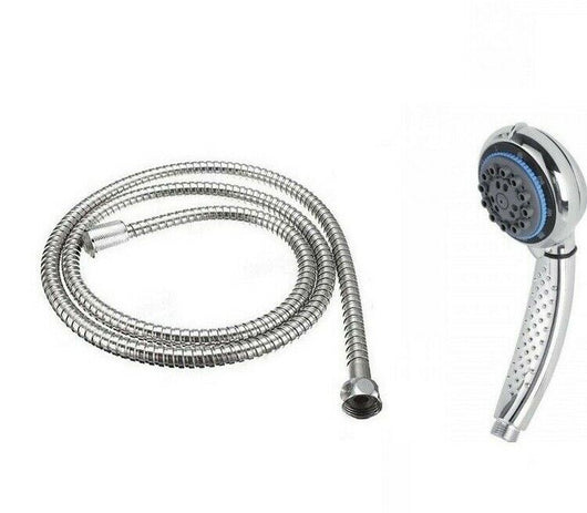 DOCCIA DOCCETTA SOFFIONE  8 GETTI ANTICALCARE CON TUBO FLESSIBILE