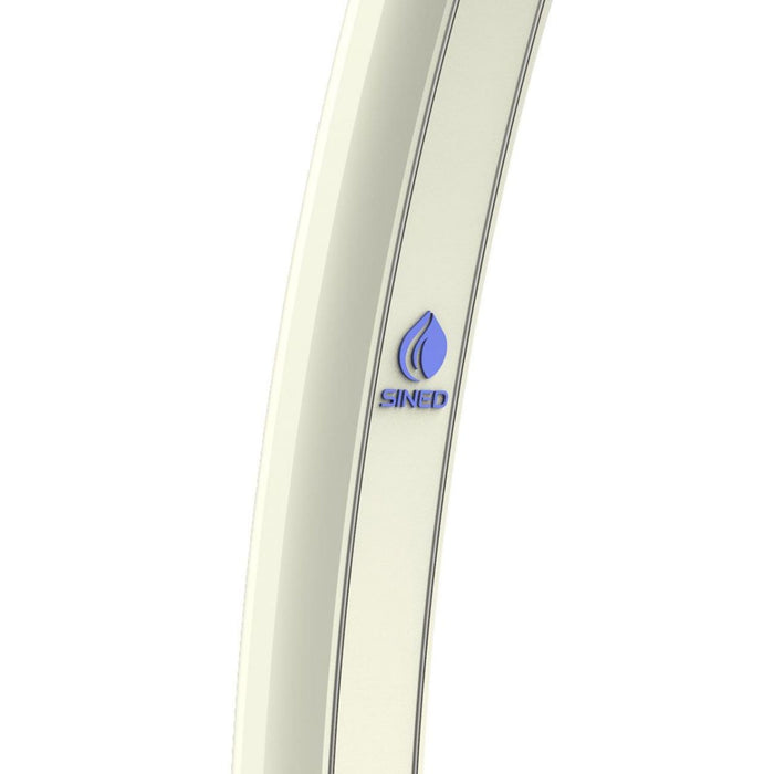 Sined Emi Doccia Solare In Alluminio Con Soffione e Lavapiedi Da 25 Litri Bianca