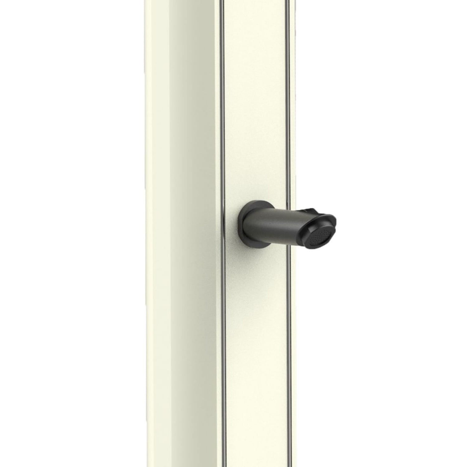 Sined Emi Doccia Solare In Alluminio Con Soffione e Lavapiedi Da 25 Litri Bianca