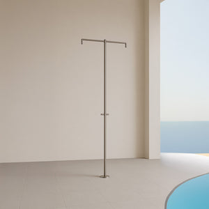 Sined Doccia Inox Bicefalo Doccia In Acciaio Inox 316l Con Temporizzatore Doppio Soffione Solo Acqua Fredda Risparmio Acqua Installazione Semplice Con Scatola Cbox Dedicata Per Ogni Spazio Esterno