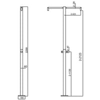 Sined Doccia Inox Bicefalo Doccia In Acciaio Inox 316l Con Temporizzatore Doppio Soffione Solo Acqua Fredda Risparmio Acqua Installazione Semplice Con Scatola Cbox Dedicata Per Ogni Spazio Esterno