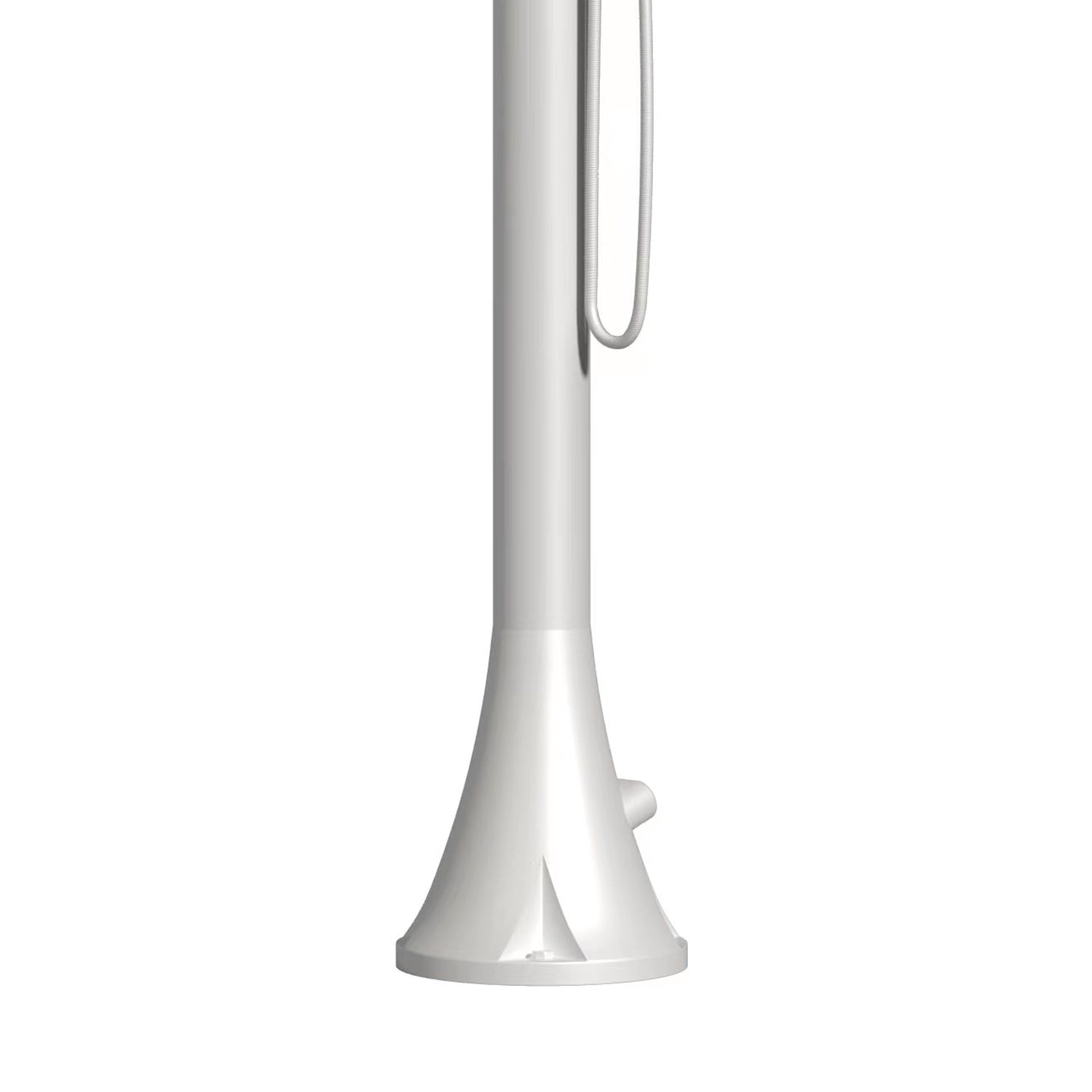 SINED Doccia Luna Bianca In Acciaio Inox 316l Nautico Doccino Flessibile Doppio Attacco Inferiore e Laterale Installazione Interna ed Estern Acqua calda e fredda con miscelatore