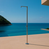 SINED Doccia Inox Satinato 316L Monocolo con Temporizzatore per Acqua Fredda e Soffione Antivandalo Ideale per Spazi Comunitari e Resistente alla Corrosione Modello DOCCIA INOX MONOCOLO