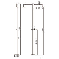 Sined Ortro Doccia Per Esterni Ed Interni In Acciaio 2 Soffion1 Acqua Fredda Temporizzata Inox