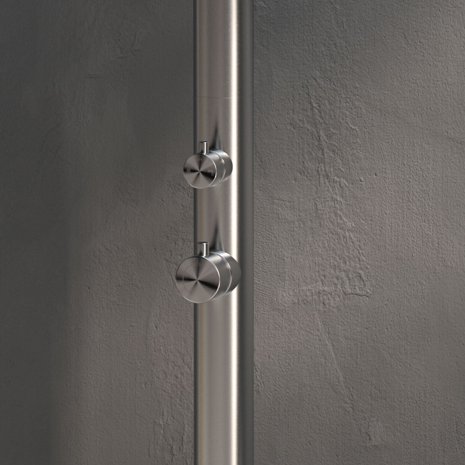 SINED Doccia Esterna Inox Satinato in Acciaio 316L 244 cm di Altezza 6 cm di Diametro Con Sistema Cbox Ideale per Ambienti Marini e Piscine Modello Olbia