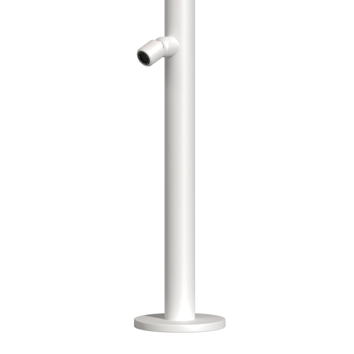 SILED Doccia Esterna In Acciaio Inox 316L Bianco Opaco con Miscelatori per Acqua CaldaFredda e Lavapiedi Montaggio Cbox per Giardini e Yacht Modello DOCCIAQUARTUBIANCA