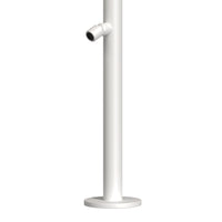 SILED Doccia Esterna In Acciaio Inox 316L Bianco Opaco con Miscelatori per Acqua CaldaFredda e Lavapiedi Montaggio Cbox per Giardini e Yacht Modello DOCCIAQUARTUBIANCA