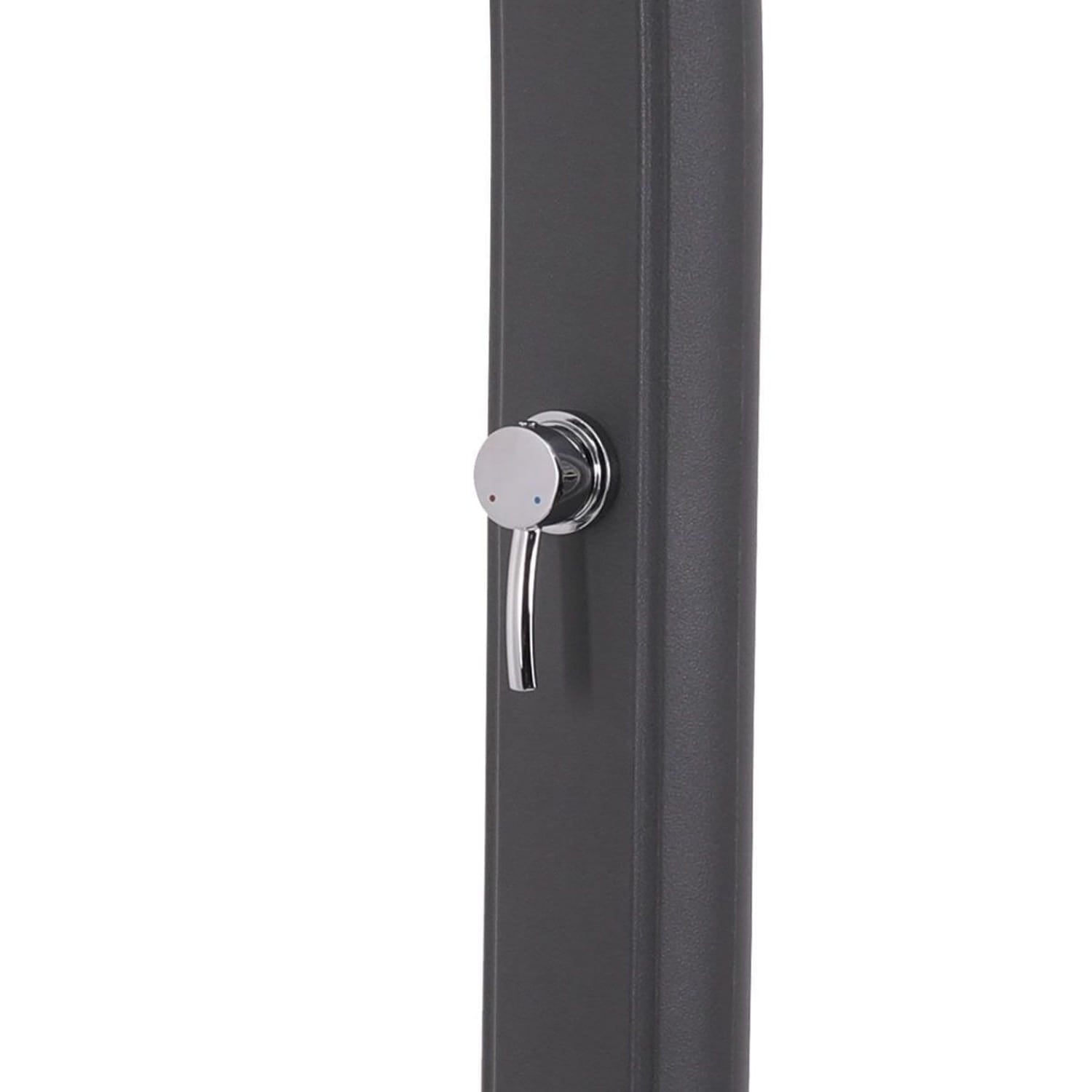 Sined Sole Grigia Doccia Solare Da Piscina Curva In Polietilene Hd Con Lavapiedi Grigio