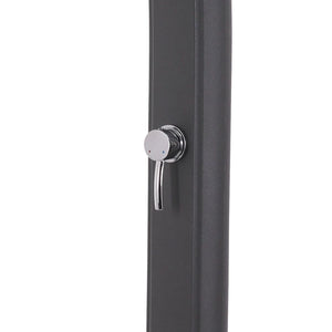 Sined Sole Grigia Doccia Solare Da Piscina Curva In Polietilene Hd Con Lavapiedi Grigio