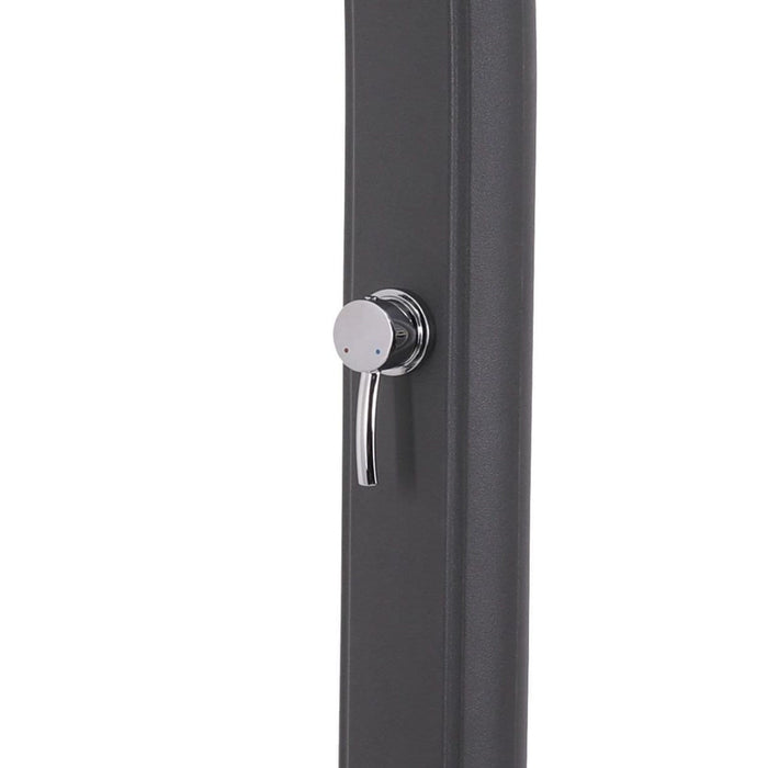 Sined Sole Grigia Doccia Solare Da Piscina Curva In Polietilene Hd Con Lavapiedi Grigio