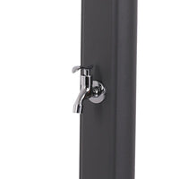 Sined Sole Grigia Doccia Solare Da Piscina Curva In Polietilene Hd Con Lavapiedi Grigio