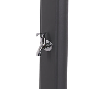 Sined Sole Grigia Doccia Solare Da Piscina Curva In Polietilene Hd Con Lavapiedi Grigio