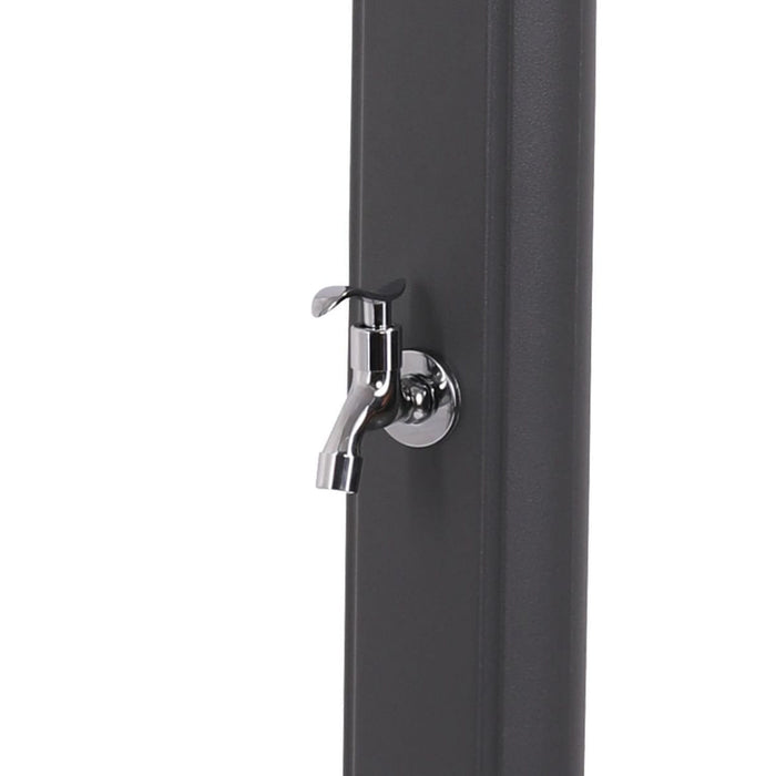 Sined Sole Grigia Doccia Solare Da Piscina Curva In Polietilene Hd Con Lavapiedi Grigio