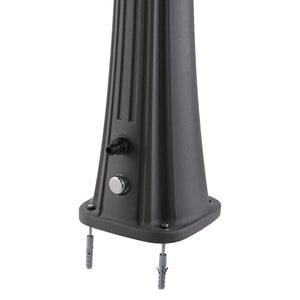 Sined Sole Grigia Doccia Solare Da Piscina Curva In Polietilene Hd Con Lavapiedi Grigio