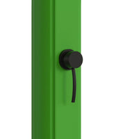 Sined Sole Doccia a Riscaldamento Solare Curva In Polietilene Hd Con Lavapiedi Verde Serbatoio 25 Litri Accessori In Metallo Nero