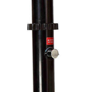 Doccia Solare Da Giardino Con Struttura In PVC Nero Serbatoio Da 18 Litri Soffione Rotondo In ABS Da 7 Cm Miscelatore In Metallo Altezza 211 Cm MPC DOCCIATOMNERA