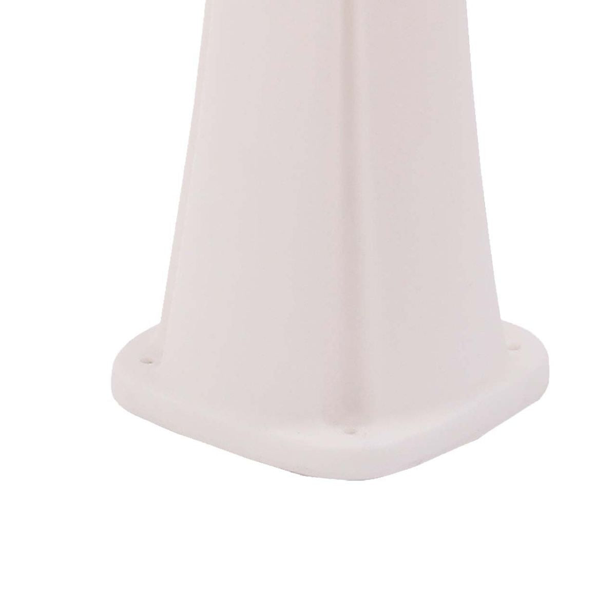 MPC Doccia Riscaldamento Solare Bianca in Polietilene HD Struttura Curva Altezza 226 cm Serbatoio 25 Litri e Accessori in Ottone Modello Rio