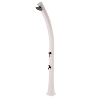 MPC Doccia Riscaldamento Solare Bianca in Polietilene HD Struttura Curva Altezza 226 cm Serbatoio 25 Litri e Accessori in Ottone Modello Rio
