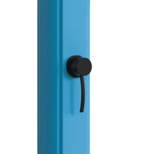 Starmatrix Rio Doccia a Riscaldamento Solare Curva In Polietilene Serbatoio 25 l Con Lavapiedi Blu Soffione Rotondo Serbatoio 25 Litri Con Lavapiedi Accessori e Rubinetti In Ottone