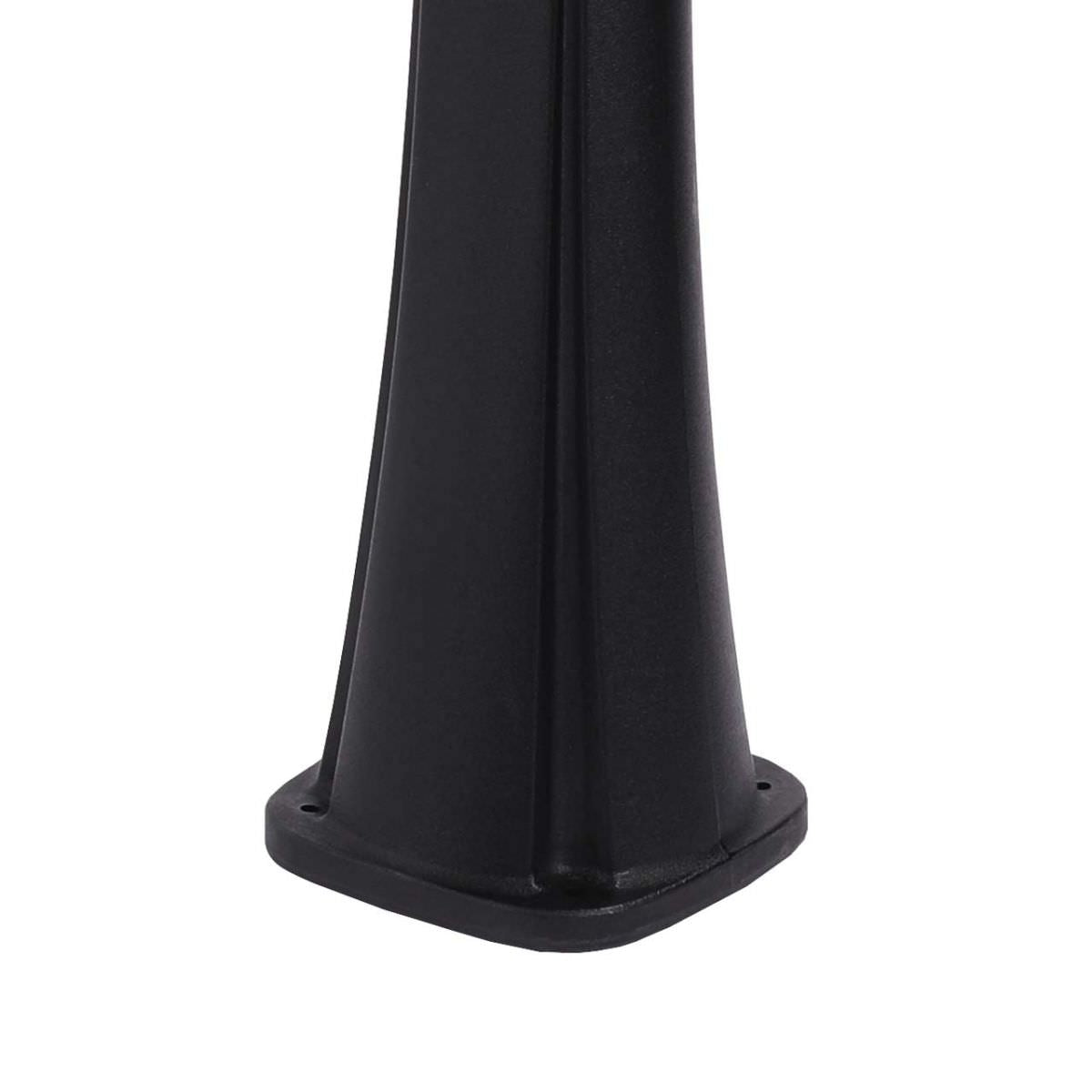 MPC Doccia Piscina Nera in Polietilene HD con Riscaldamento Solare Altezza 226 cm Serbatoio 25 Litri Lavapiedi e Rubinetti in Ottone Modello Rio