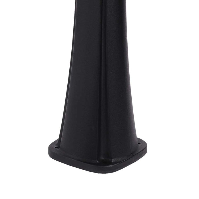 MPC Doccia Piscina Nera in Polietilene HD con Riscaldamento Solare Altezza 226 cm Serbatoio 25 Litri Lavapiedi e Rubinetti in Ottone Modello Rio