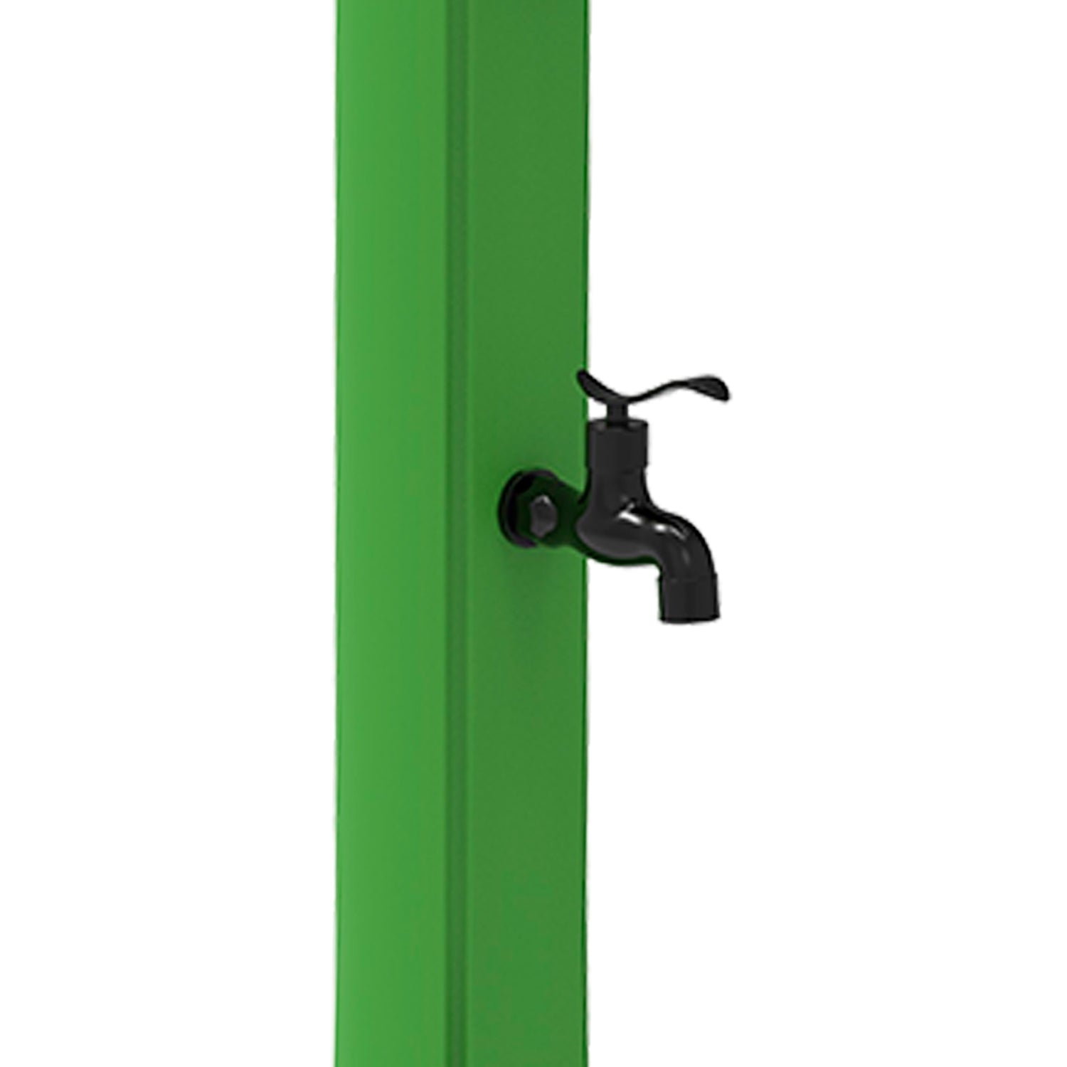 MPC Doccia Verde in Polietilene HD a Riscaldamento Solare con Serbatoio da 25 Litri e Rubinetti Neri Modello Rio Altezza 226 cm Soffione Rotondo Diametro 10 cm Ideale per Esterni