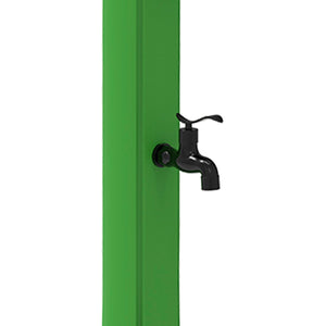 MPC Doccia Verde in Polietilene HD a Riscaldamento Solare con Serbatoio da 25 Litri e Rubinetti Neri Modello Rio Altezza 226 cm Soffione Rotondo Diametro 10 cm Ideale per Esterni