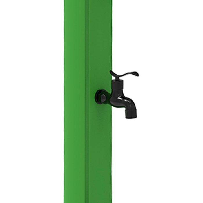 MPC Doccia Verde in Polietilene HD a Riscaldamento Solare con Serbatoio da 25 Litri e Rubinetti Neri Modello Rio Altezza 226 cm Soffione Rotondo Diametro 10 cm Ideale per Esterni