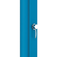 Starmatrix Doccia Solare Curva In Polietilene Da 40 Litri Con Lavapiedi h 226 Cm Blu Soffione Rotondo Cm Serbatoio 40 Litri Con Lavapiedi Doccia Rio Xxl