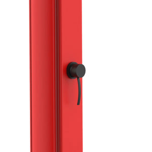 Starmatrix Rioxxl Doccia Solare Curva In Polietilene Da 40 Litri Ideale Per Giardino Rosso Soffione Rotondo Cm Serbatoio 40 Litri Con Lavapiedi