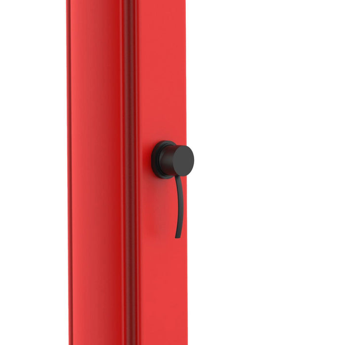 Starmatrix Rioxxl Doccia Solare Curva In Polietilene Da 40 Litri Ideale Per Giardino Rosso Soffione Rotondo Cm Serbatoio 40 Litri Con Lavapiedi