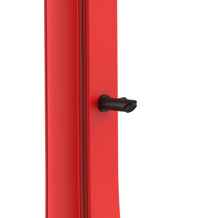 Starmatrix Rioxxl Doccia Solare Curva In Polietilene Da 40 Litri Ideale Per Giardino Rosso Soffione Rotondo Cm Serbatoio 40 Litri Con Lavapiedi