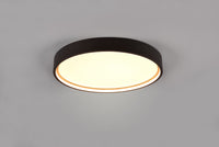 DOHA PLAFONIERA LED  29W 3260lm, 2300+3000+4000K  CON BORDO METALLO NERO ILLUMINATO E REGOLAZIONE TEMPERATURA DI COLORE LED D. 45CM
