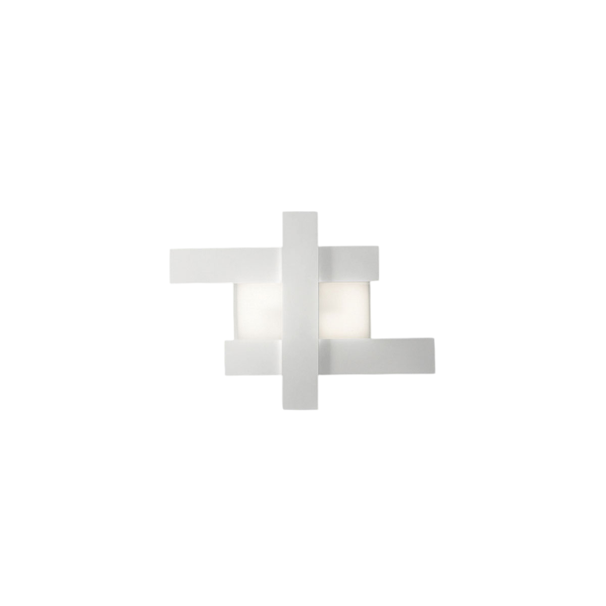 Applique led design moderno 30W bianca - Struttura geometrica in acciaio, luce calda 3000K, 2620lm, larghezza 65,5 cm, IP20